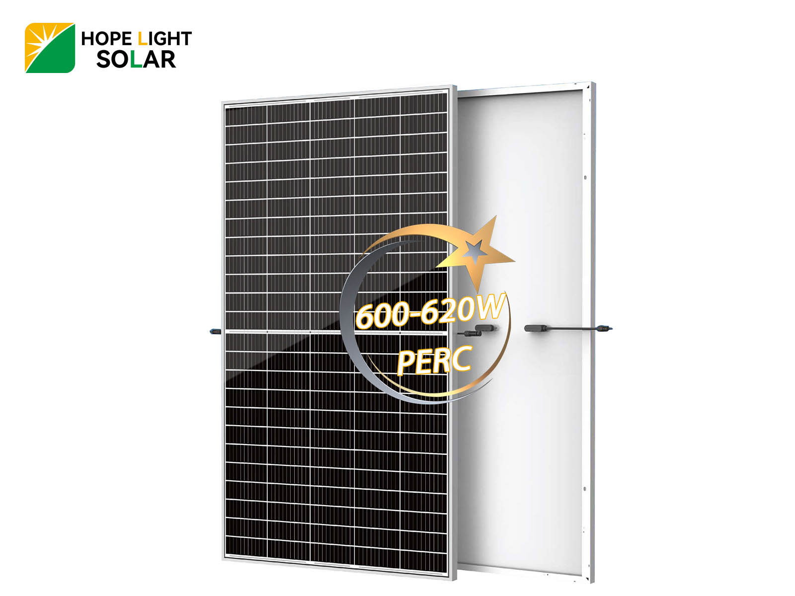 Single Glass PERC White Frame 600W 610W Solar Panel Price