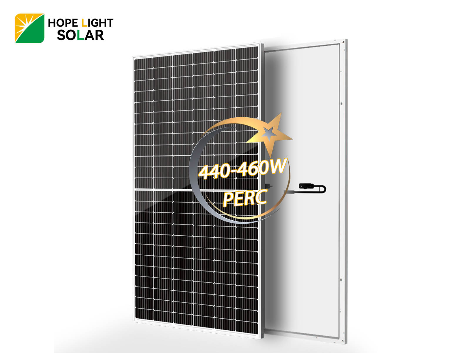 Single Glass PERC White Frame 450W Solar Panel