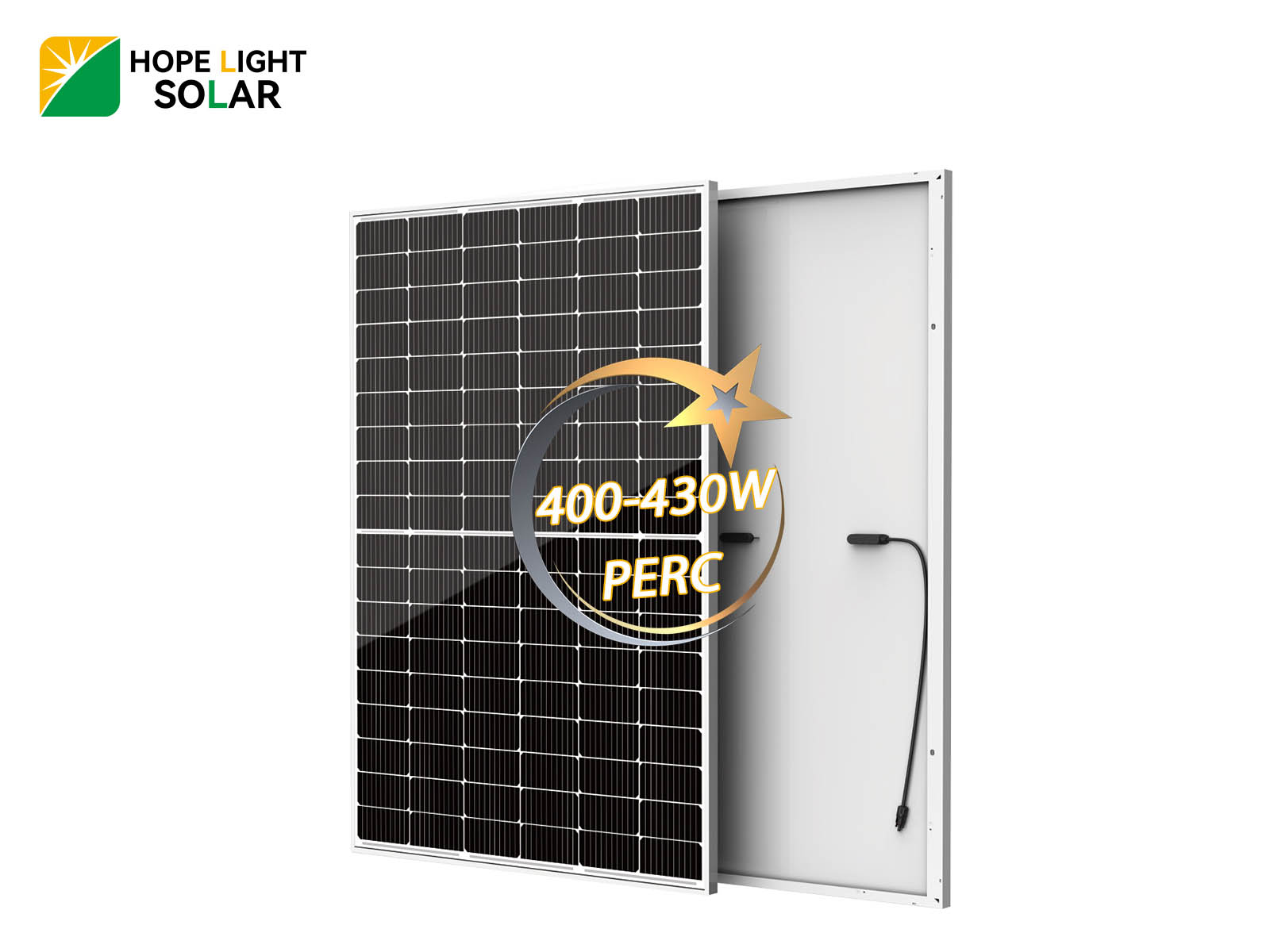 Single Glass PERC White Frame 430W Solar Panel