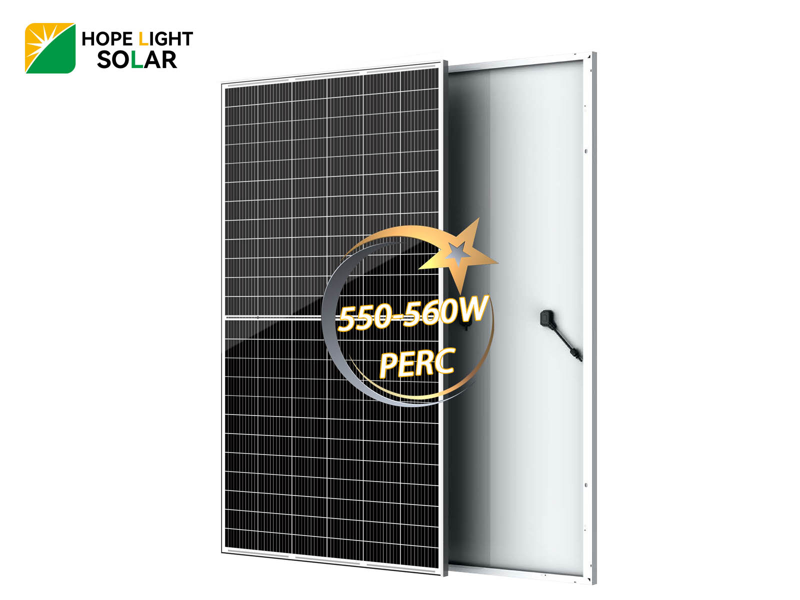 Single Glass PERC White Frame 550W 555W Solar Panel