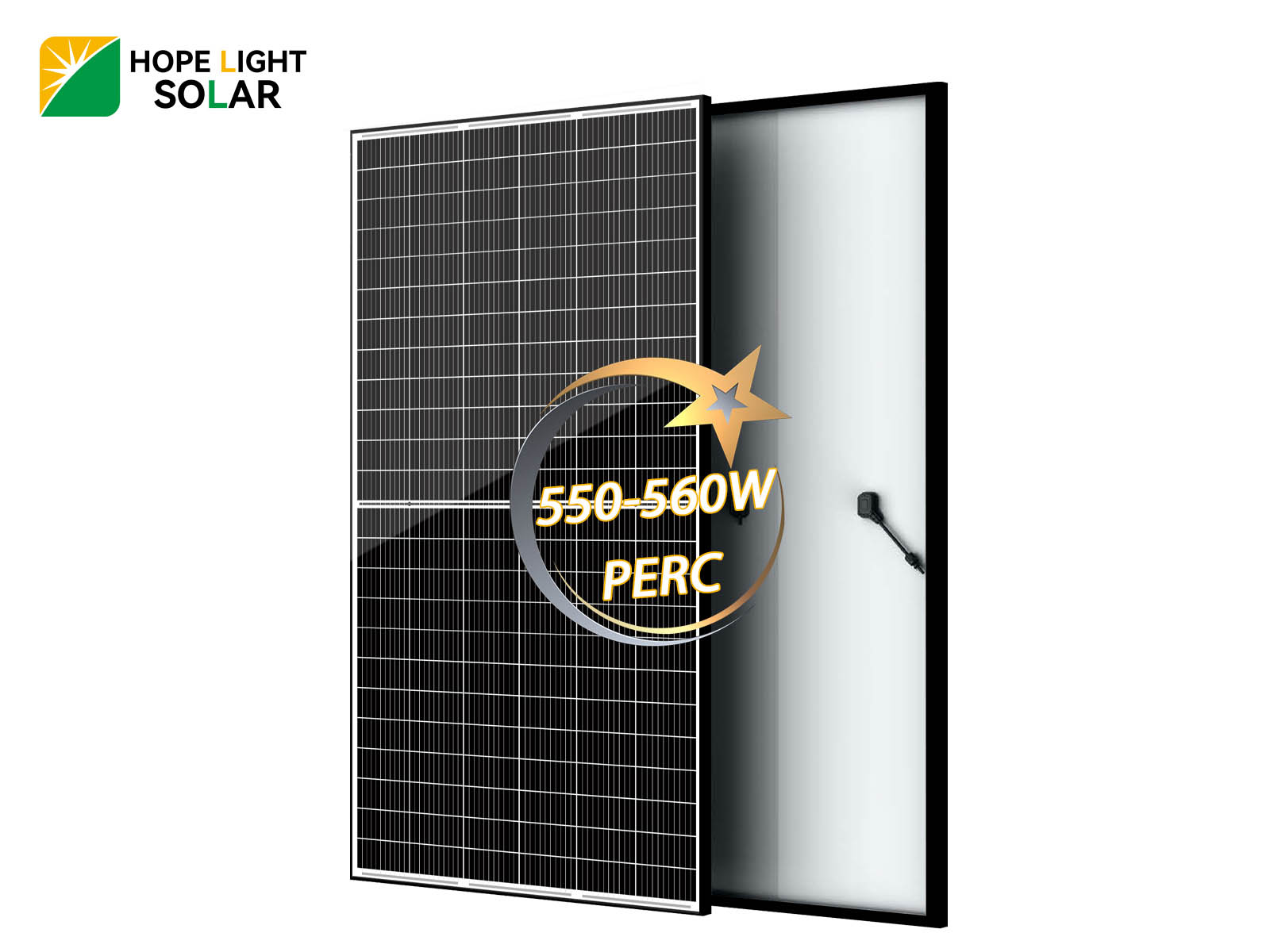 Single Glass PERC Black Frame 550W 555W Solar Panel