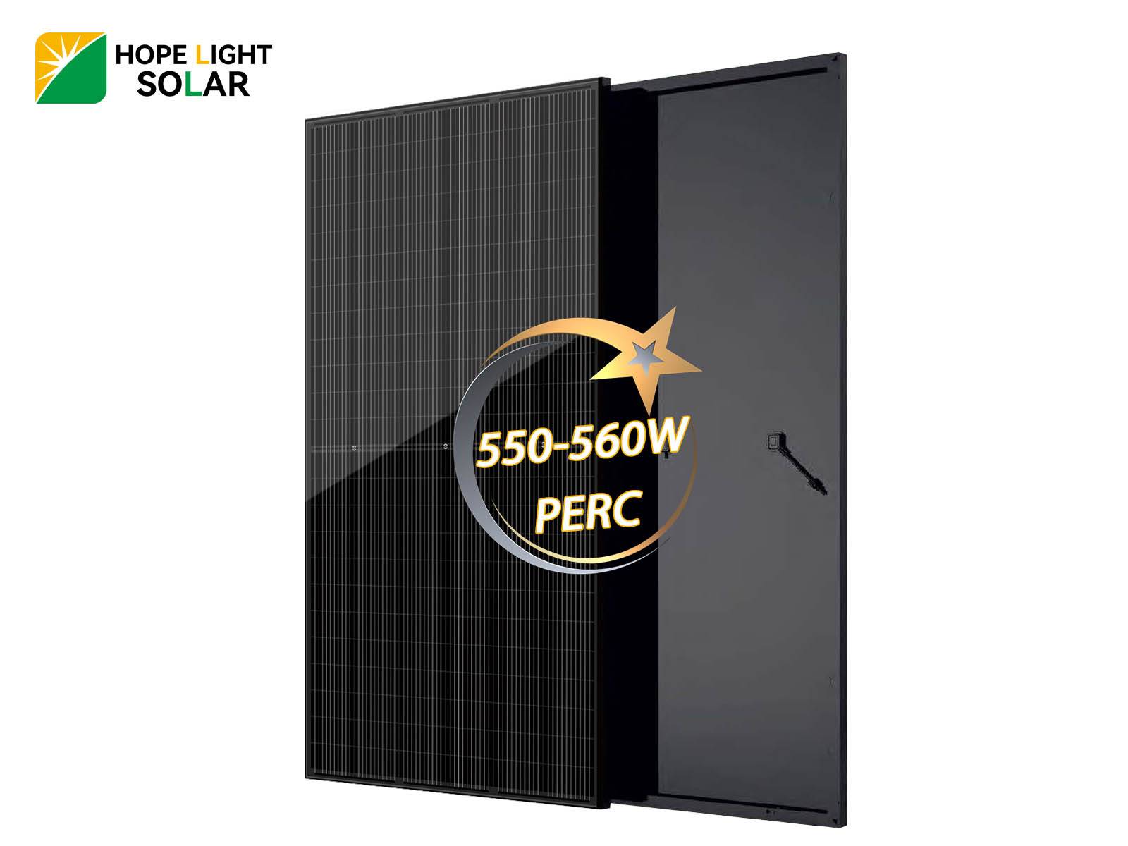 Single Glass PERC Full Black 550W 560W Solar Panel